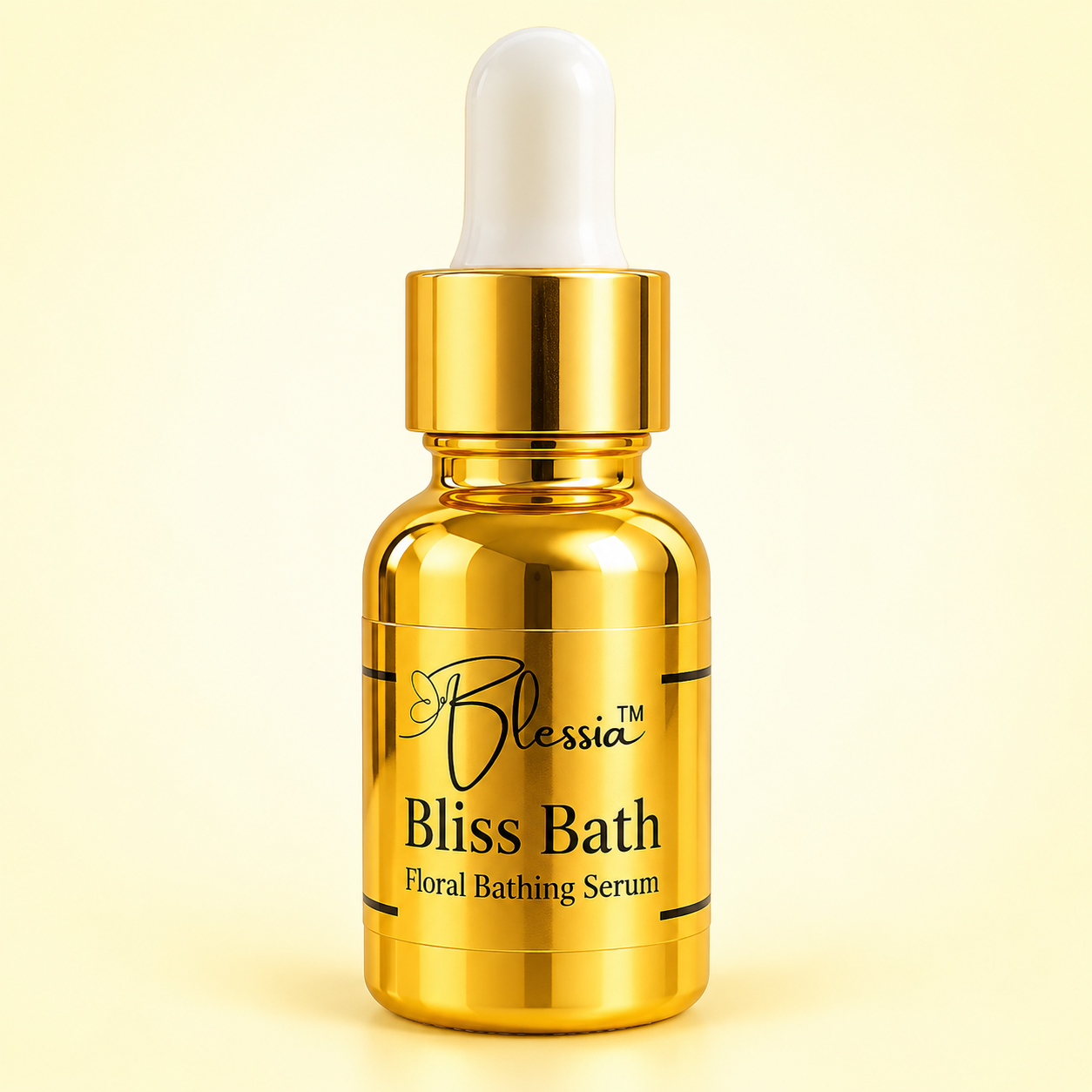 Blessia Bliss Bath Floral Bathing Serum – Premium Golden Bath & Body Care Serum