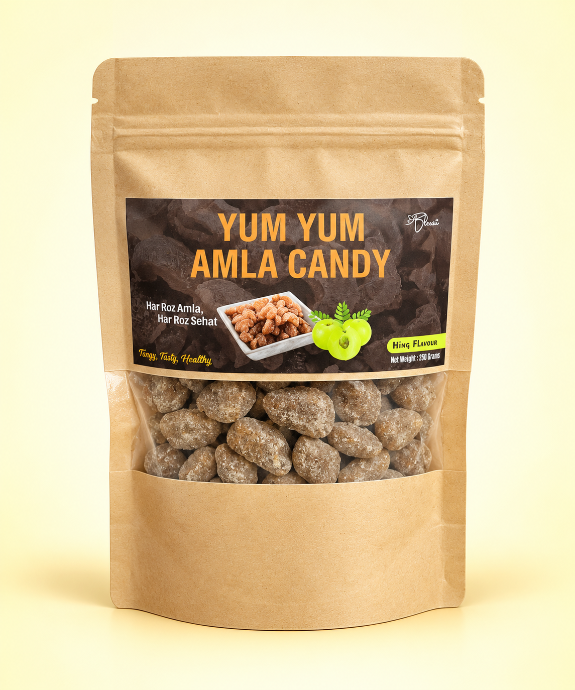 Yum Yum Amla Candy – Hing Flavour, Tangy & Tasty Indian Amla Candy, 250 g
